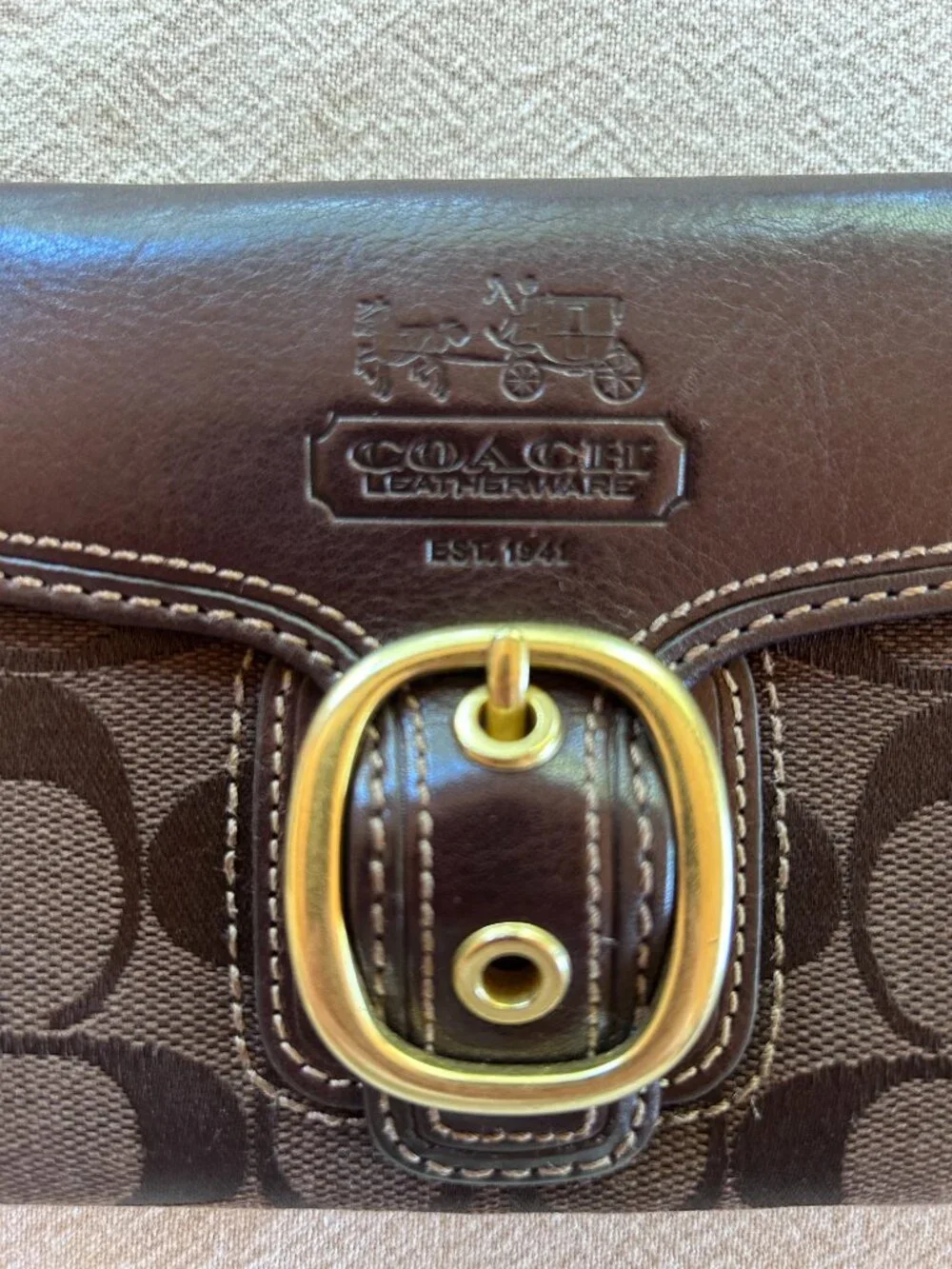 Coach | Bleecker Signature Jacquard Checkbook Wallet